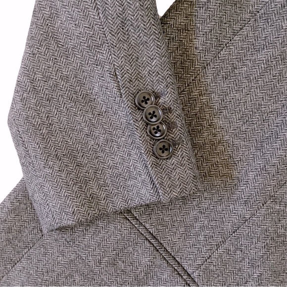 Everlane NWOT Oversized Wool Herringbone Blazer Gray. Sz 2 - Picture 5 of 9